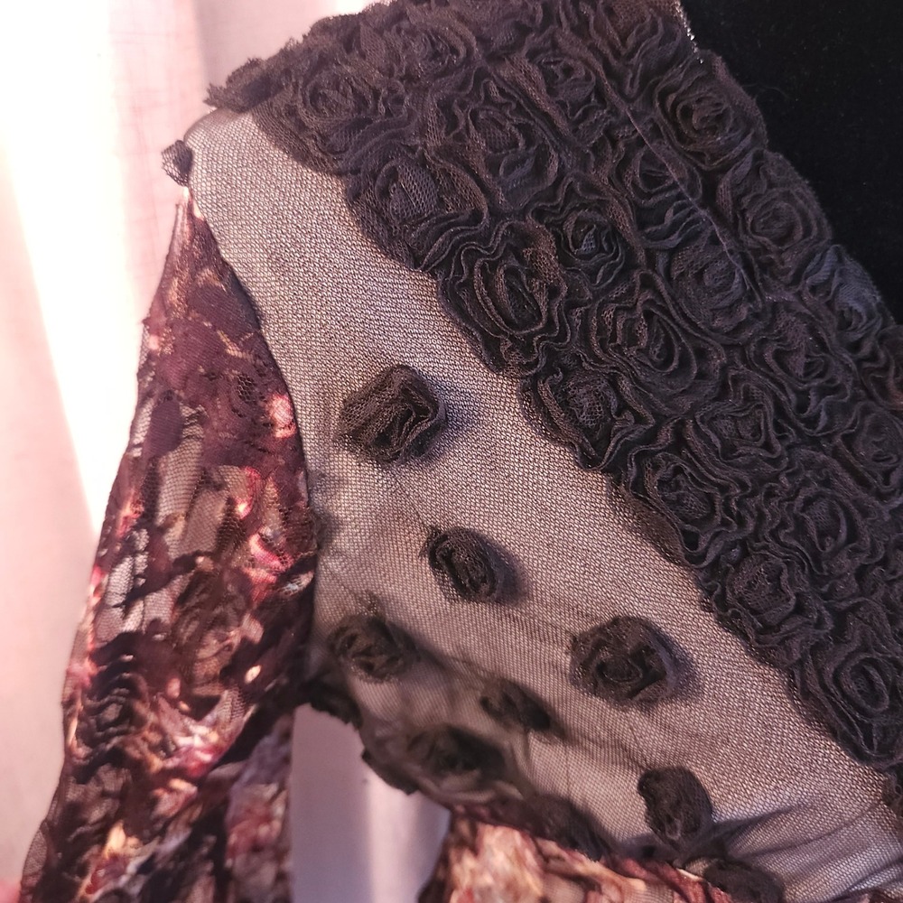 Vintage Y2K Alberto Makali Rossette Mesh Detail Blouse - Picture 8 of 15